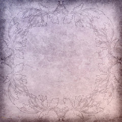 Old paper with floral pattern