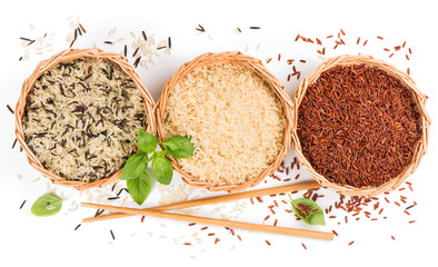 Mixed of rice, view from above