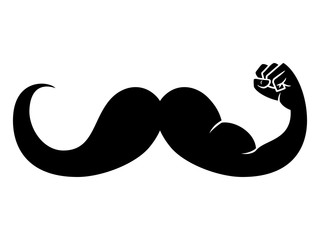 Mustache, men and health concept