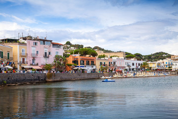 Main coastal street of Lacco Ameno. Ischia island