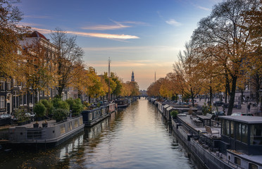 Fototapeta na wymiar Sunset, Autumn, Amsterdam ...