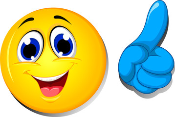 Emoticon showing thumb up