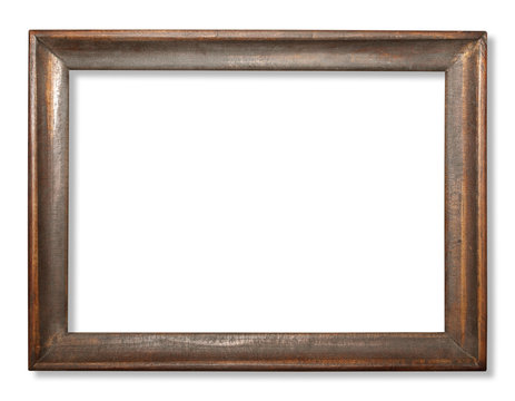 Wooden picture isolated on white