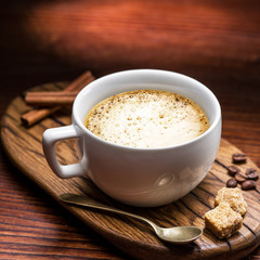 Cup of cappuccino.