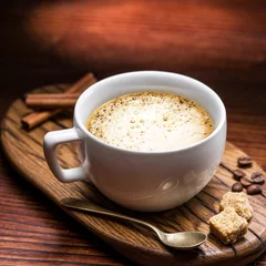Fotobehang Cup of cappuccino. © volff