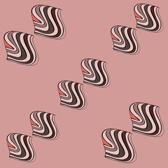 Obraz premium Vector abstract hand-drawn waves. Abstract pattern of colorful wavy elements