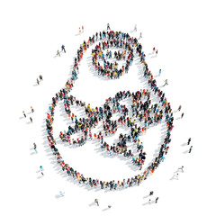 group  people  shape  dolls cartoon