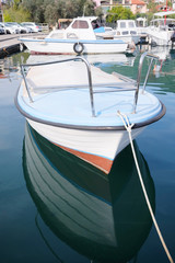 The image of an oared boat