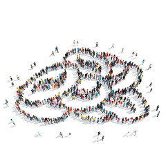 group  people  shape  donuts