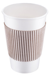 White plastic cup. File contains clipping paths.