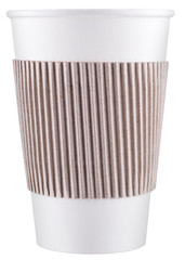 White plastic cup. File contains clipping paths.