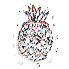 group  people  shape  pineapple