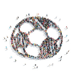 group people  form  soccer ball