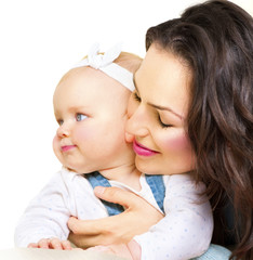 Mother and baby together. Maternity concept