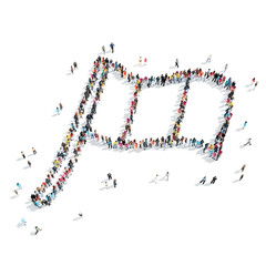 group  people  shape  flag