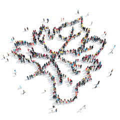 people shape maple leaf