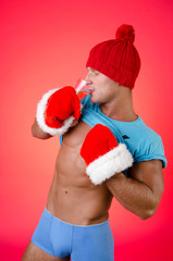 Obraz premium sexy man in the new year 