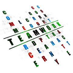 Business concept: Teamwork in Crossword Puzzle