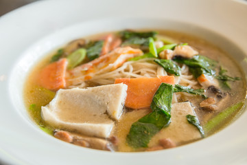 vege stir-fried fresh rice-flour noodles in thick sauce