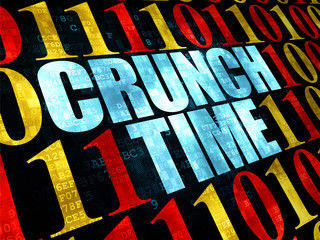 Finance concept: Crunch Time on Digital background