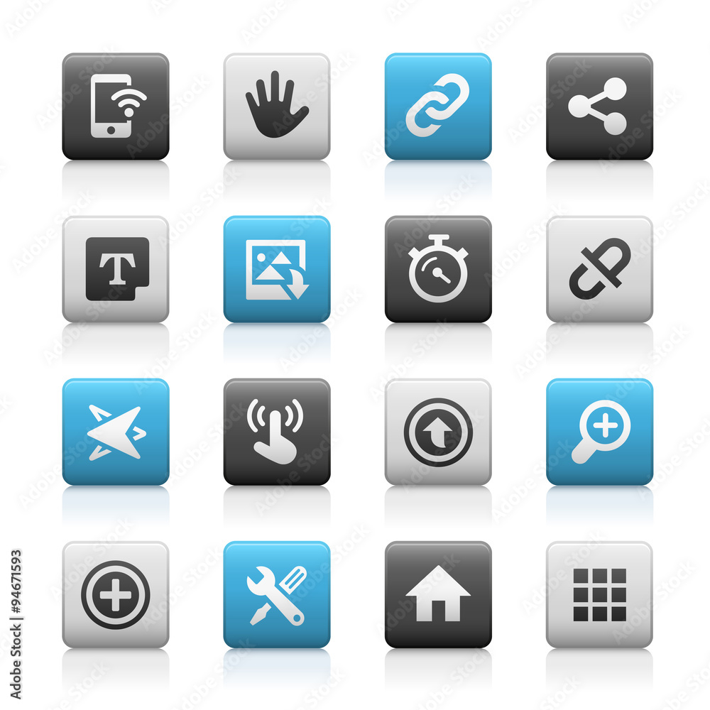 Canvas Prints web and mobile icons 10 // matte series
