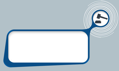 Vector text box for your text with spirals and justice symbol