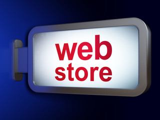 Web design concept: Web Store on billboard background