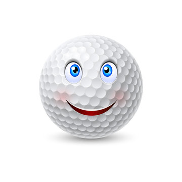 Golf ball cartoon character