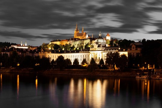 Prague in Czech Republic. View of Prague Castle (Hradcany) and the Cathedral.