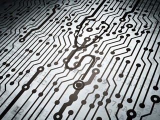 Healthcare concept: circuit board with Stethoscope