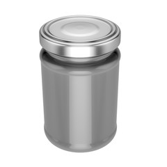 glass jar with metal lid - mock up