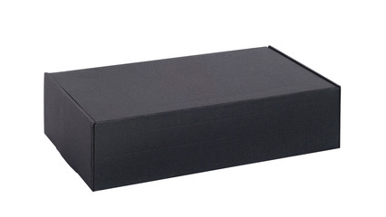 Paper black box/Paper black box on white background.
