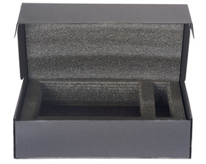 Paper black box/Paper black box open  on white background.