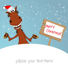 Christmas and New Year greeting card. Vector illustration. background