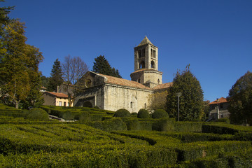 Fototapeta na wymiar Church of Santa Maria, Camprodon, Girona, Spain