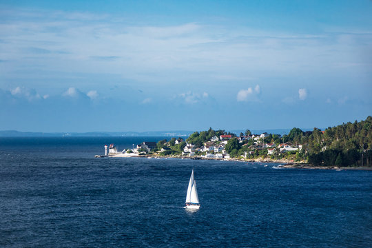 Segelschiff Im Oslofjord