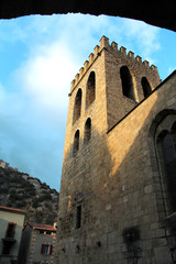 Fototapeta na wymiar Sant Jaume church, Villefranche de Conflent, Languedoc-Roussillo