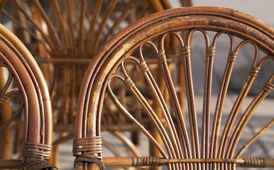 Rattan furniture details