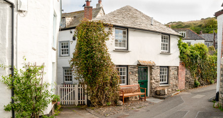 Street view in Port Isaac in north Cornwall