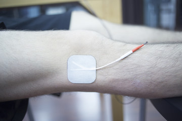 Patient knee physiotherapy rehabiliation treatment