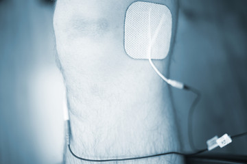 Patient knee physiotherapy rehabiliation treatment