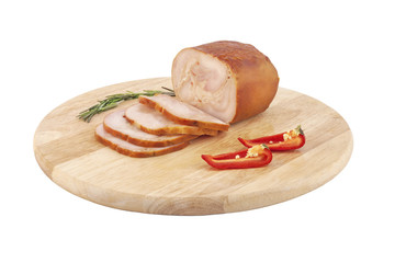 Мясной хлеб на белом фоне