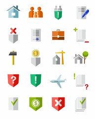 Legal services, vector images, icons. 