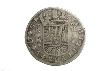 a Spanish medieval coin, king Felipe V