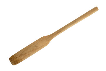 Wooden paddle/Wooden paddle on white background.