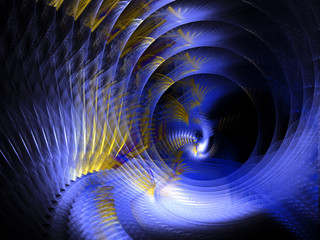 Abstract digitally generated image tunnel