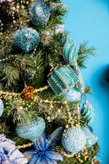 Christmas and New Year Tree decorated