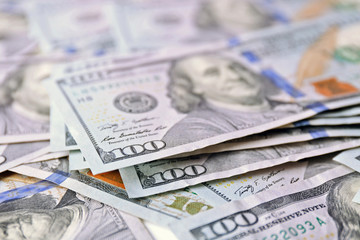 Many hundred dollars cash money as background
