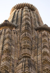 A fragment of the Indian temple of Khajuraho. World Cultural Heritage by UNESCO. India.
