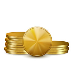 Stacks of golden coins